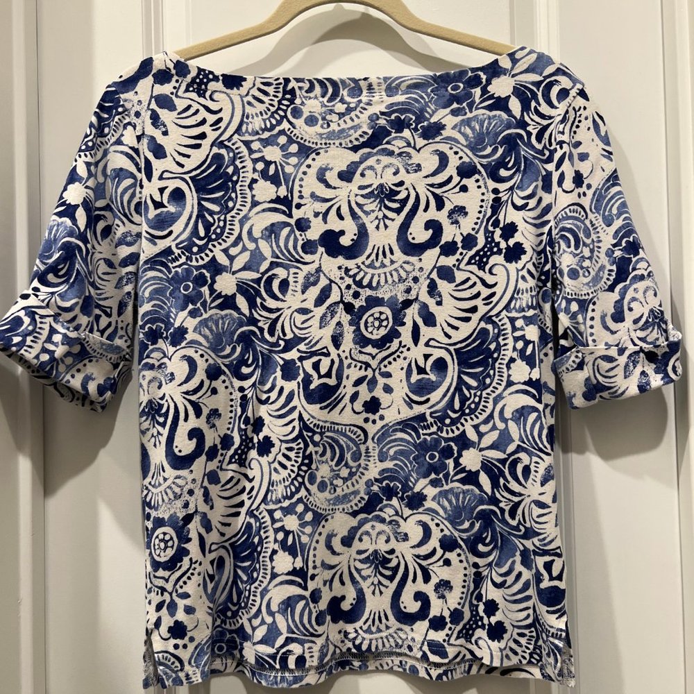 Lauren by Ralph Lauren Cotton Boat-Neck T-Shirt